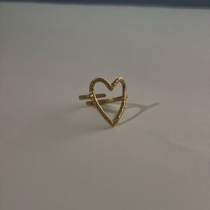Heart adjustable ring